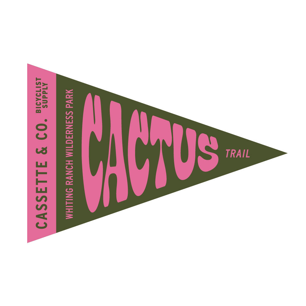 Cactus trail pennant sticker