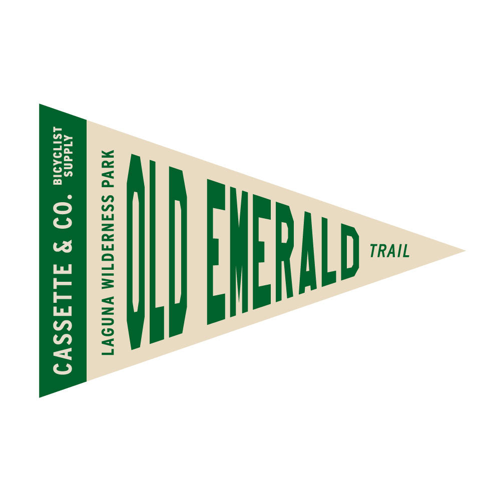 Old Emerald trail pennant sticker