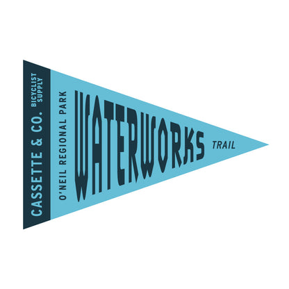 Waterworks trail pennant sticker