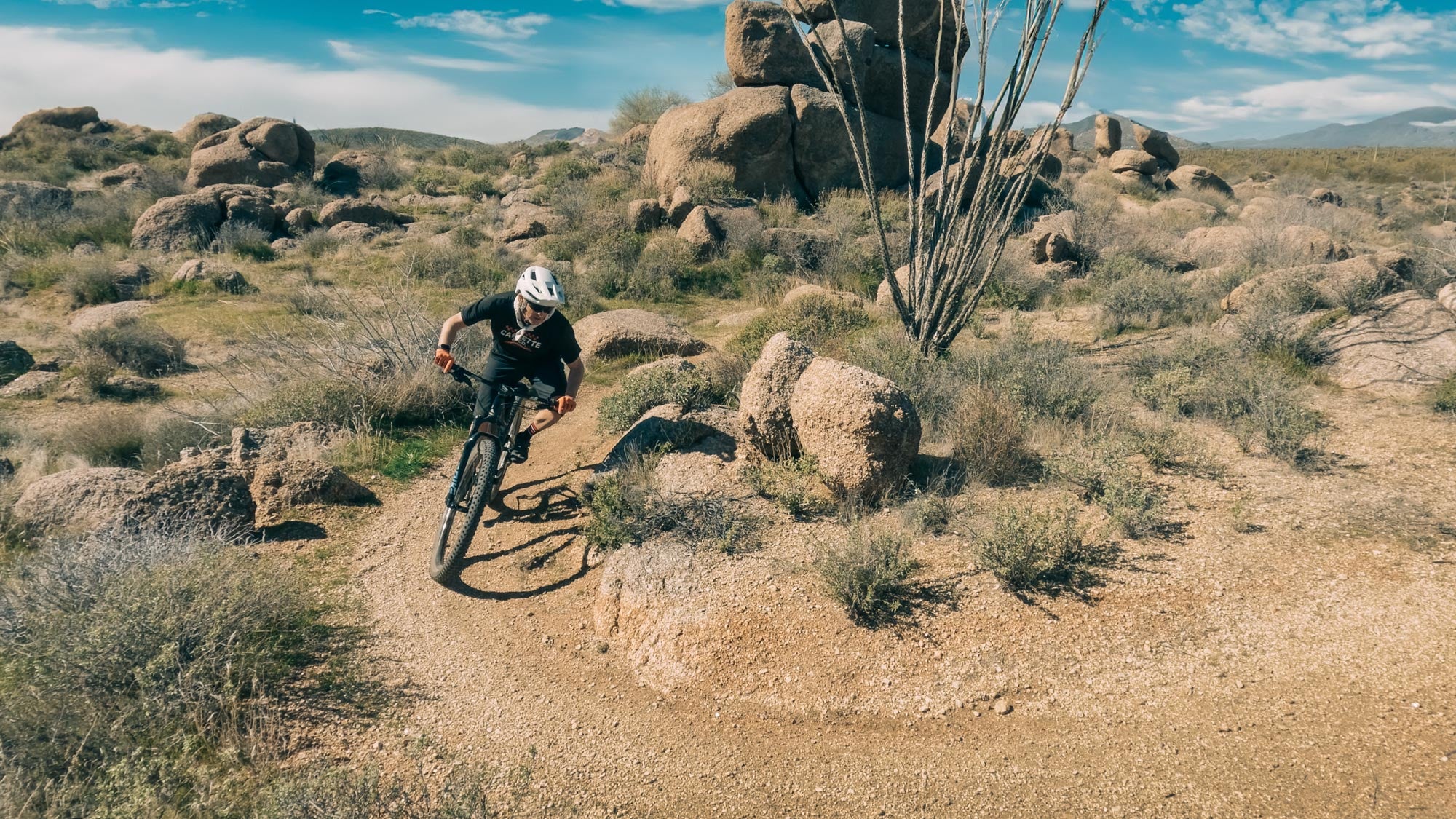 Load video: highlight video of mountain biker riding in Orange County, Sedona, and Scottsdale, AZ